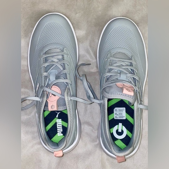 Puma Gray and White Sneakers Sleek Cushioned Design - Picture 7 of 8